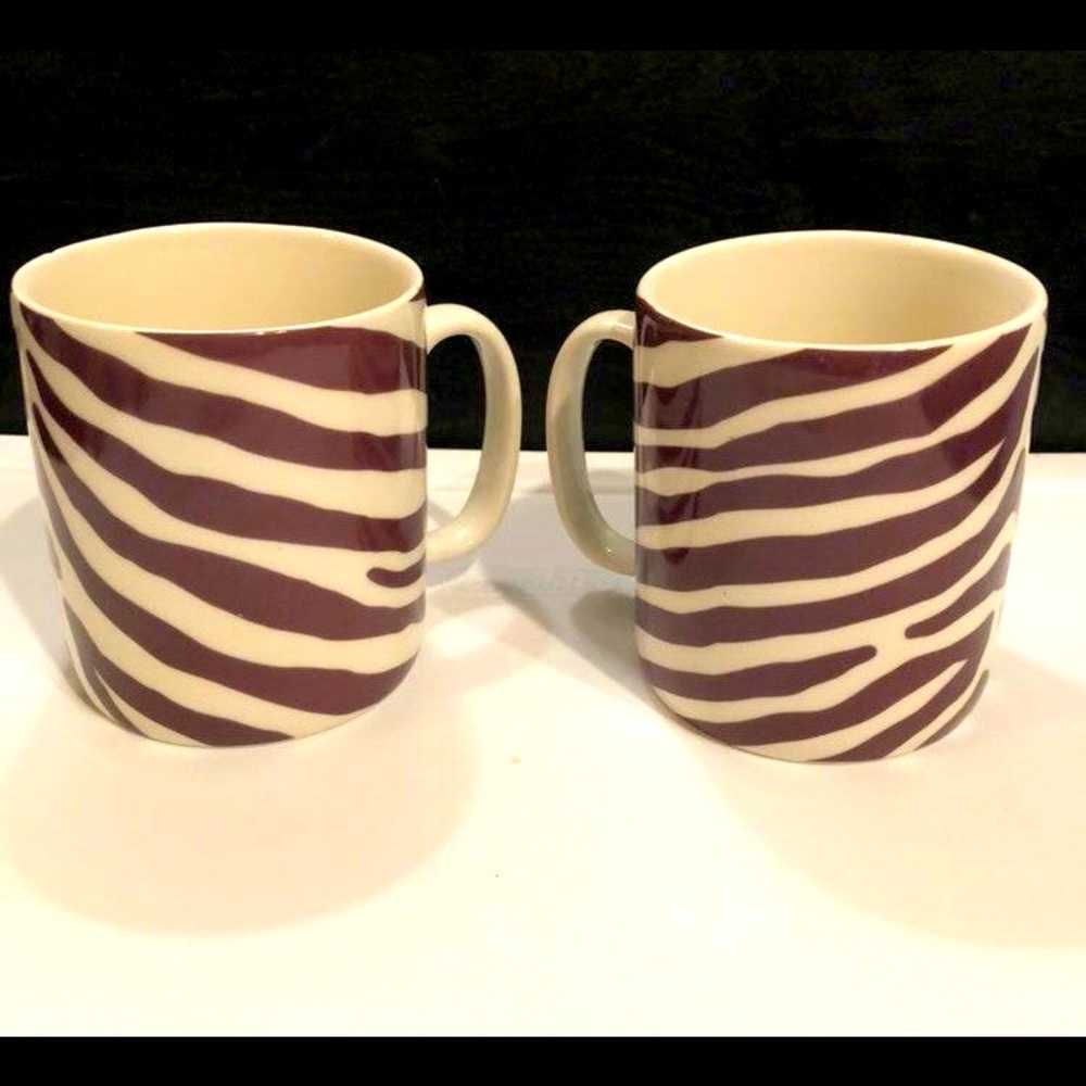 Coventry Lux Zebra Coffee Mugs BIG Cups Big Mugs